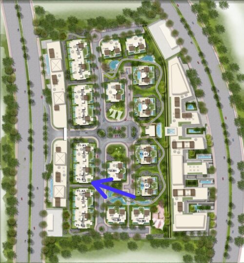 شقة 113 متر بكمبوند lacolina  بمنطقة تبة زايد القديمة